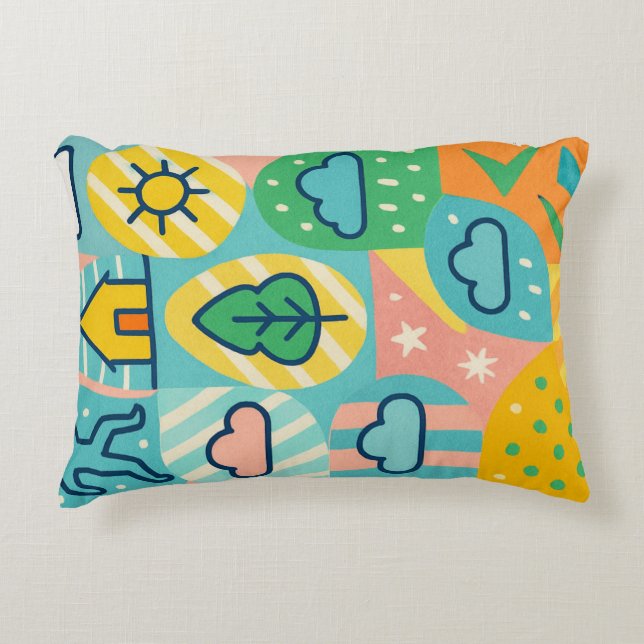 Joyful Life & Nature Decorative Cushion (Front)