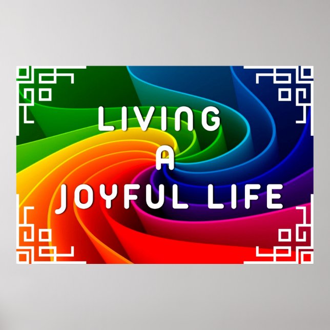"Joyful Life" Positive Wall art Poster (Front)