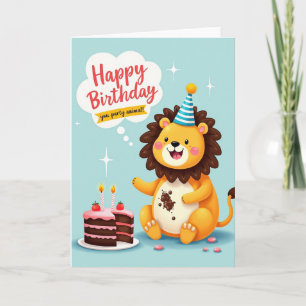 Joyful Lion Birthday Card