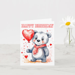 Joyful Little Koala Bear Happy Birthday Card
