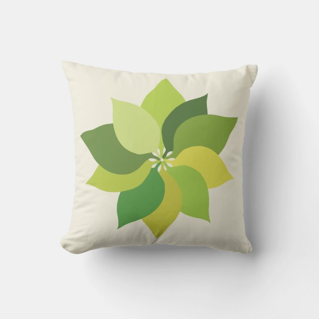 Joyful Lush Leaves.   Cushion (Front)