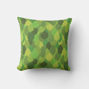 Joyful Lush Leaves - seamless surface pattern.   Cushion