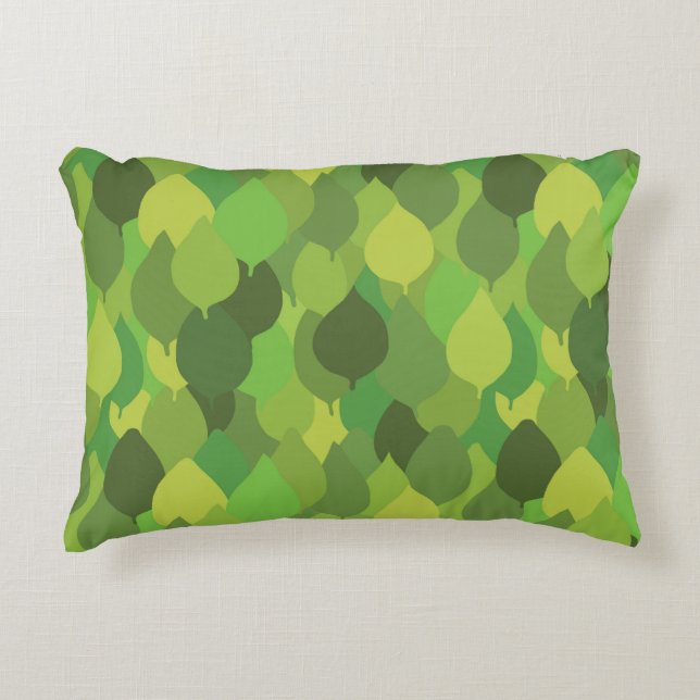 Joyful Lush Leaves - seamless surface pattern.  Decorative Cushion (Front)