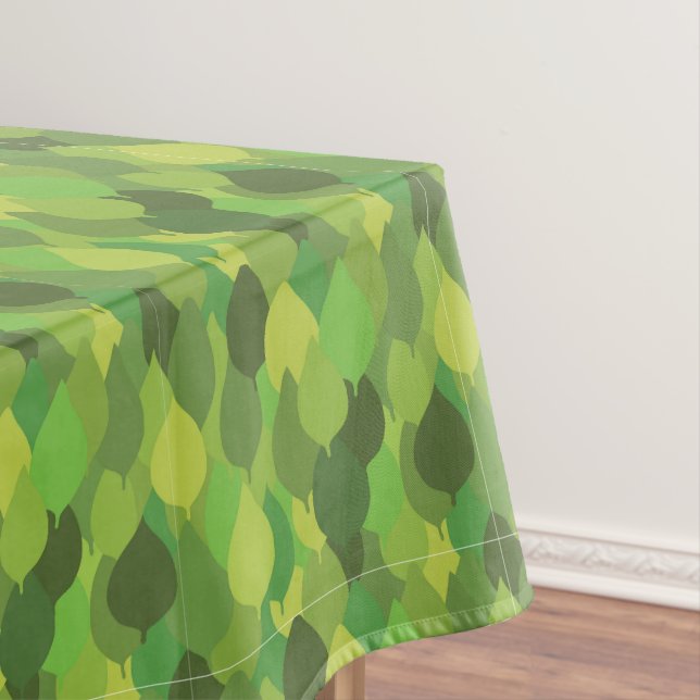 Joyful Lush Leaves - seamless surface pattern.   Tablecloth (In Situ)