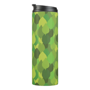 Joyful Lush Leaves - seamless surface pattern. Thermal Tumbler