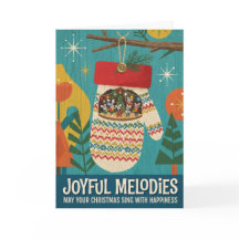 Joyful Melodies Christmas Mitten Greeting