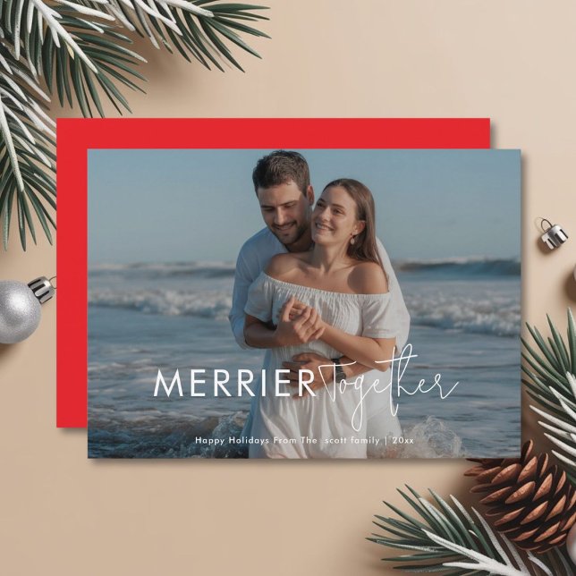 Joyful Merrier Together Couple Celebration Card (Creator Uploaded)