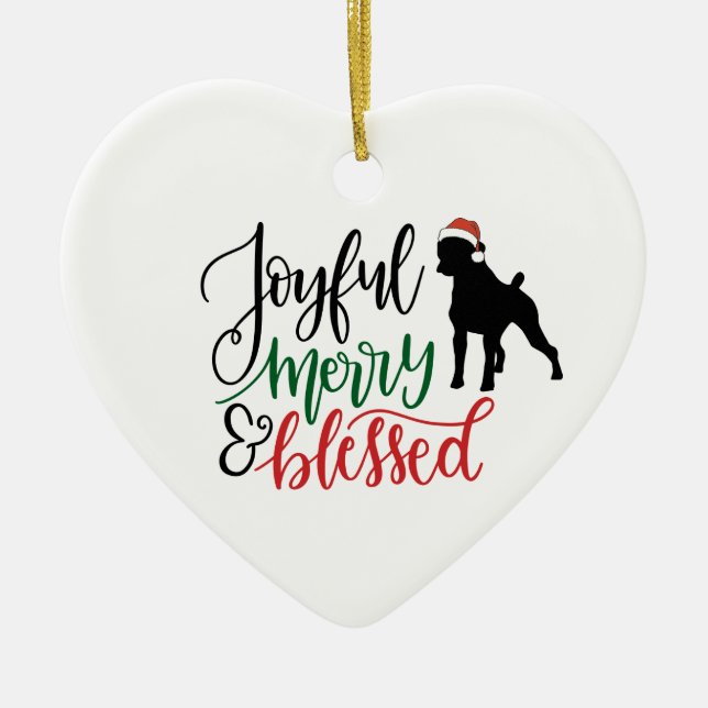 Joyful Merry and Blessed Ornament (Front)