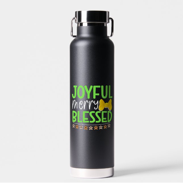Joyful Merry Blessed-81053 Water Bottle (Front)