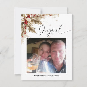 Joyful Merry Christmas Holiday Card