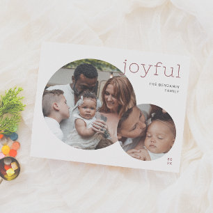 Joyful   Modern 2 Photo Christmas Holiday Budget