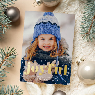 "Joyful" Modern Photo Holiday