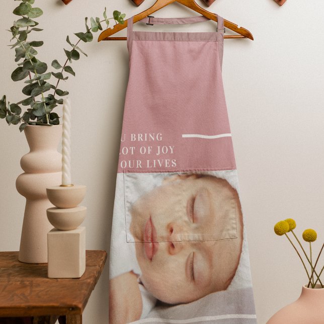 Joyful Moments Collection: Pink Baby Photos Apron (Creator Uploaded)