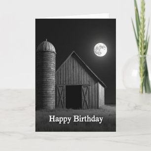 Joyful Moonlit Barn Card