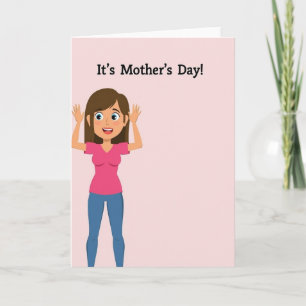 Joyful Mother Illustration Card
