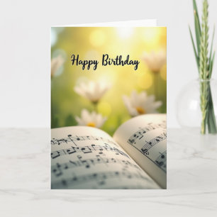 Joyful Music Notes Birthday Card