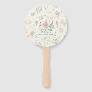 Joyful New Year’s Eve Party 2026 Hand Fan