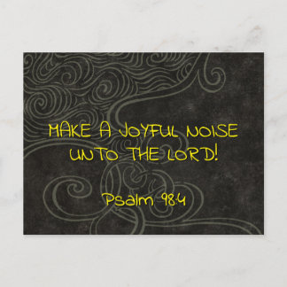 Joyful Noise 3 Psalm 98:4 Christian Scripture Postcard