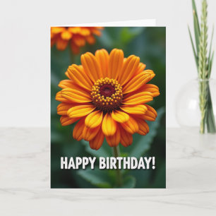 Joyful Orange Flower Card