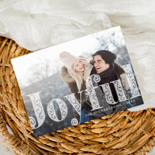 Joyful Overlay Coral Photo Christmas Holiday