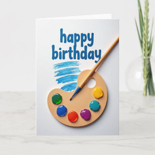 Joyful Paint Palette Birthday Card