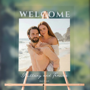 Joyful Pastel Beach Photo Acrylic Sign