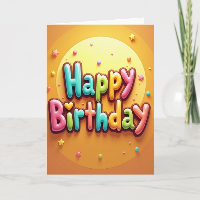 Joyful Pastel Puffed Card (Front)
