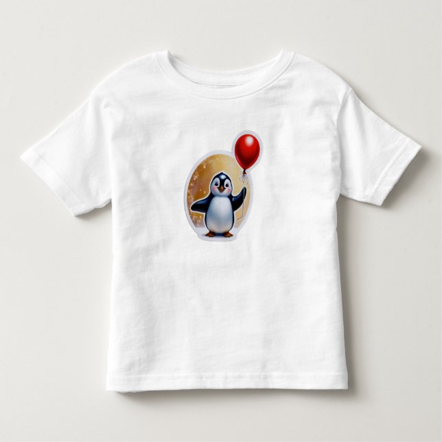 Joyful Penguin Winter's Cutest Friend Toddler T-Shirt (Front)