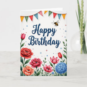 Joyful Pennant Flag Card