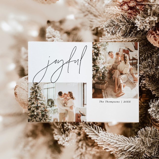 Joyful Photo Christmas Card | Modern Holiday Card (Creator Uploaded)