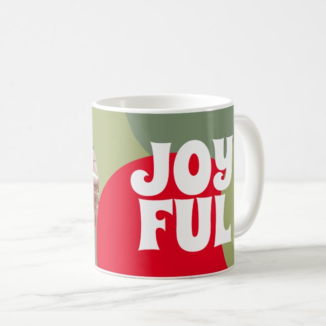 Joyful Photo Christmas Holiday Season Coffee Mug (Front Right)