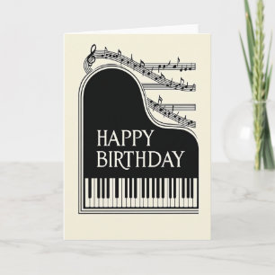 Joyful Piano Birthday Card