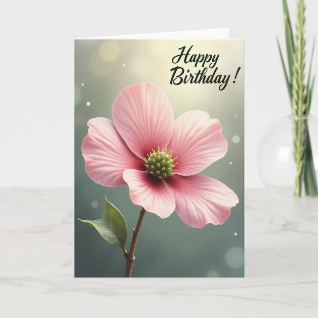 Joyful Pink Blossom Card (Front)
