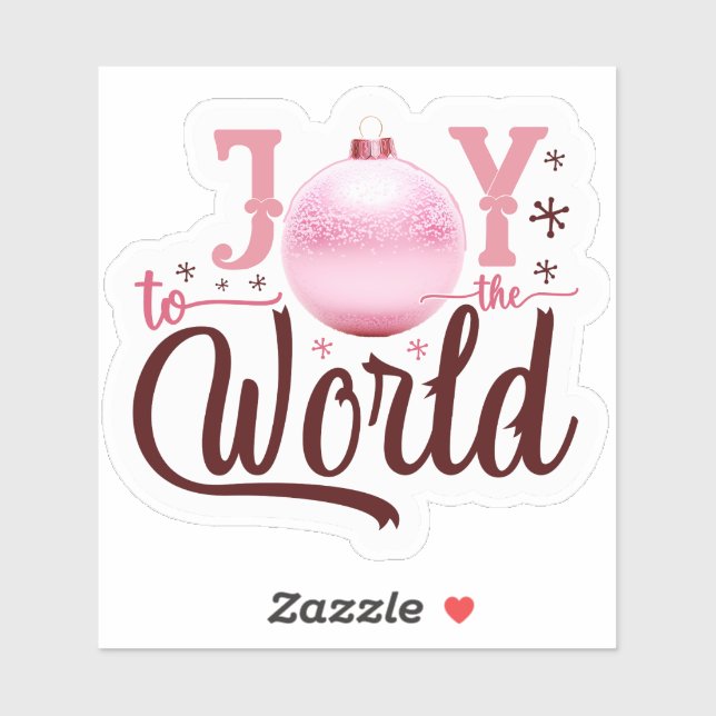 Joyful Pink Ornament for the Holidays (Sheet)