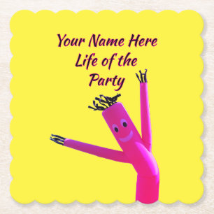 Joyful Pink Party Life Paper Coaster