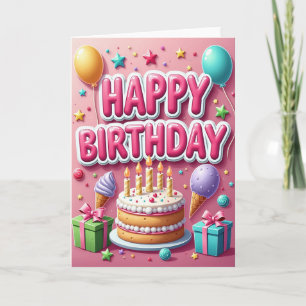 Joyful Pink Sprinkles Card