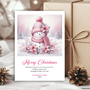 Joyful Pinkmas Download Festive Scene Christmas  Holiday Card
