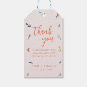 Joyful Playful Wedding Invitation Thank you Tags