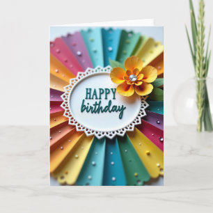 Joyful Pleated Birthday Card