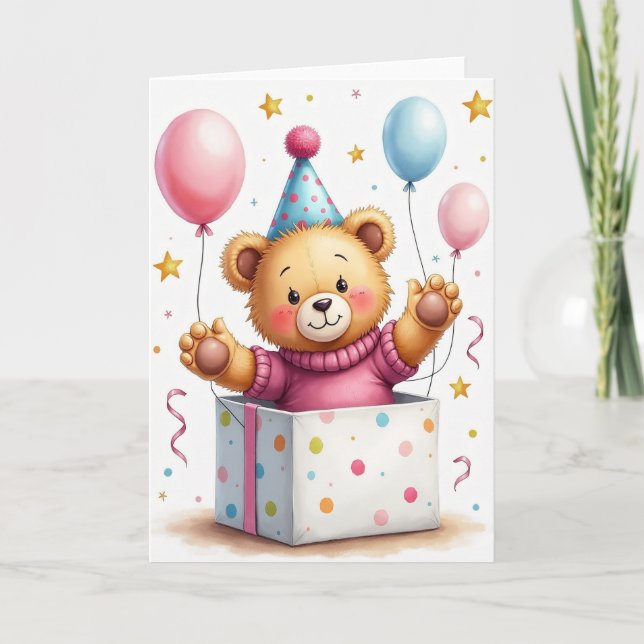 Joyful Plush Animal Card (Front)