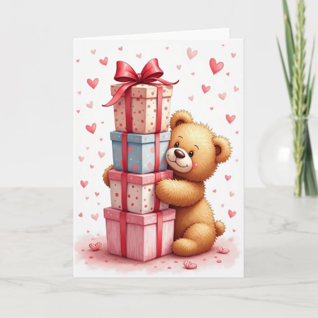 Joyful Plush Creature Card (Front)