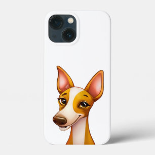 Joyful Podenco - Playful Cartoon Hound iPhone 13 Mini Case