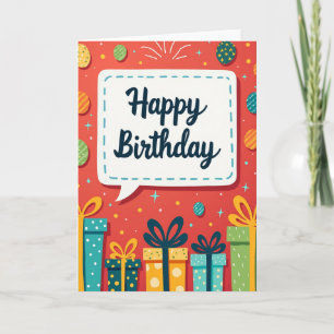 Joyful Presents Birthday Card