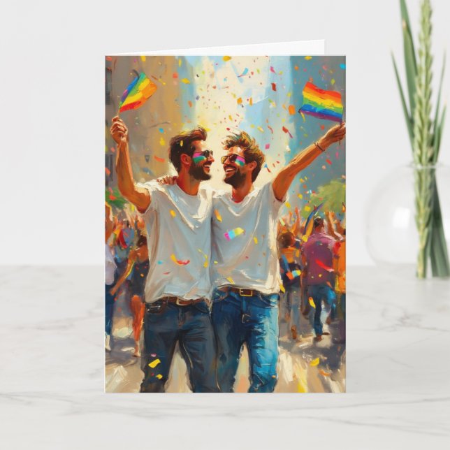 Joyful Pride Parade Celebration Card (Front)