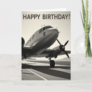 Joyful Propeller Plane Card