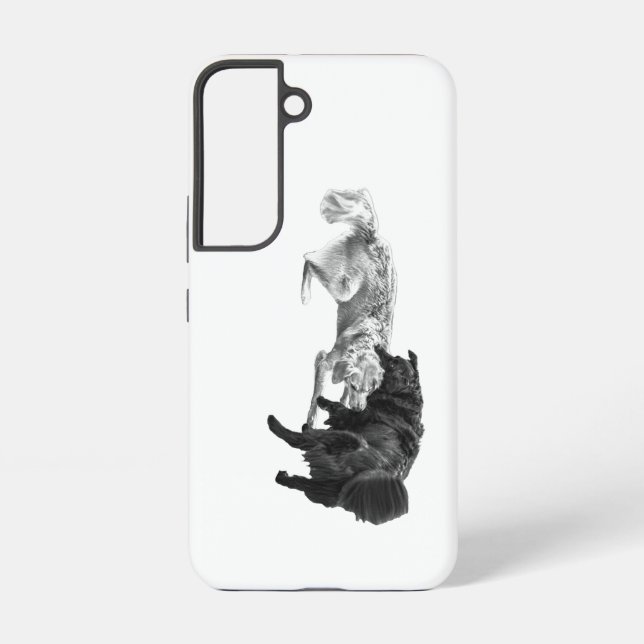 Joyful Pugs, Shaded Device Samsung Galaxy S22 Case (Back)