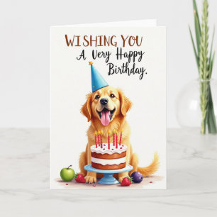 Joyful Pup Cake Birthday Card