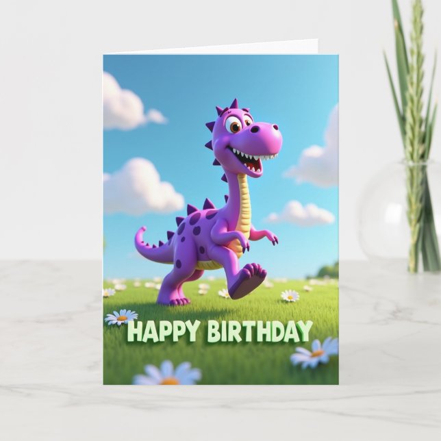 Joyful Purple Creature Card (Front)