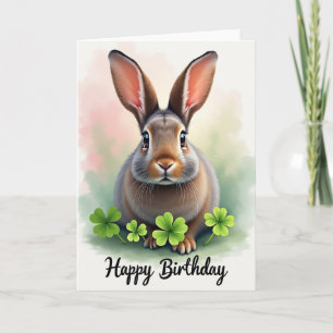 Joyful Rabbit Birthday Card