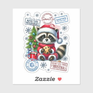 Joyful Racoon Celebrates Christmas!